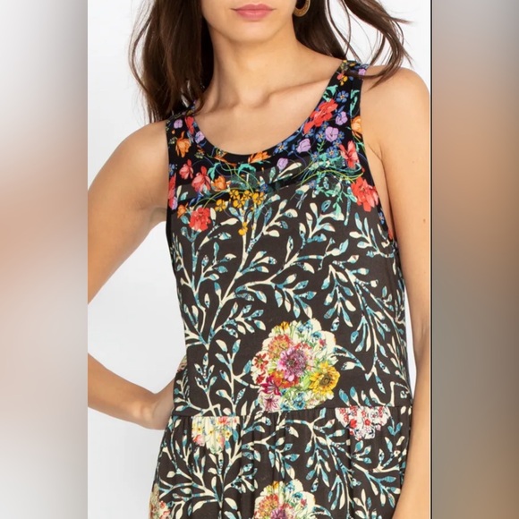 Johnny Was Kashim Easy Fit Floral Tank Dress Size Large - Picture 2 of 5